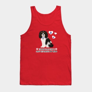 The Road To My Heart is Paved with Cavalier Paw Prints, Tri-Colored Tank Top